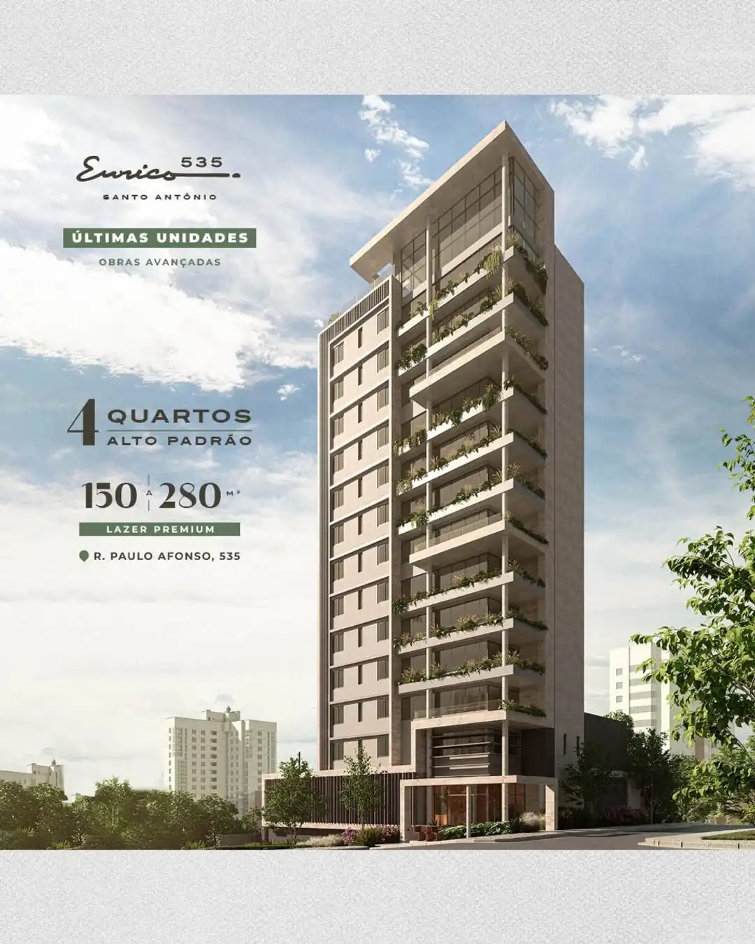 Apartamento à venda com 4 quartos, 160.25m² - Santo Antônio,Belo Horizonte