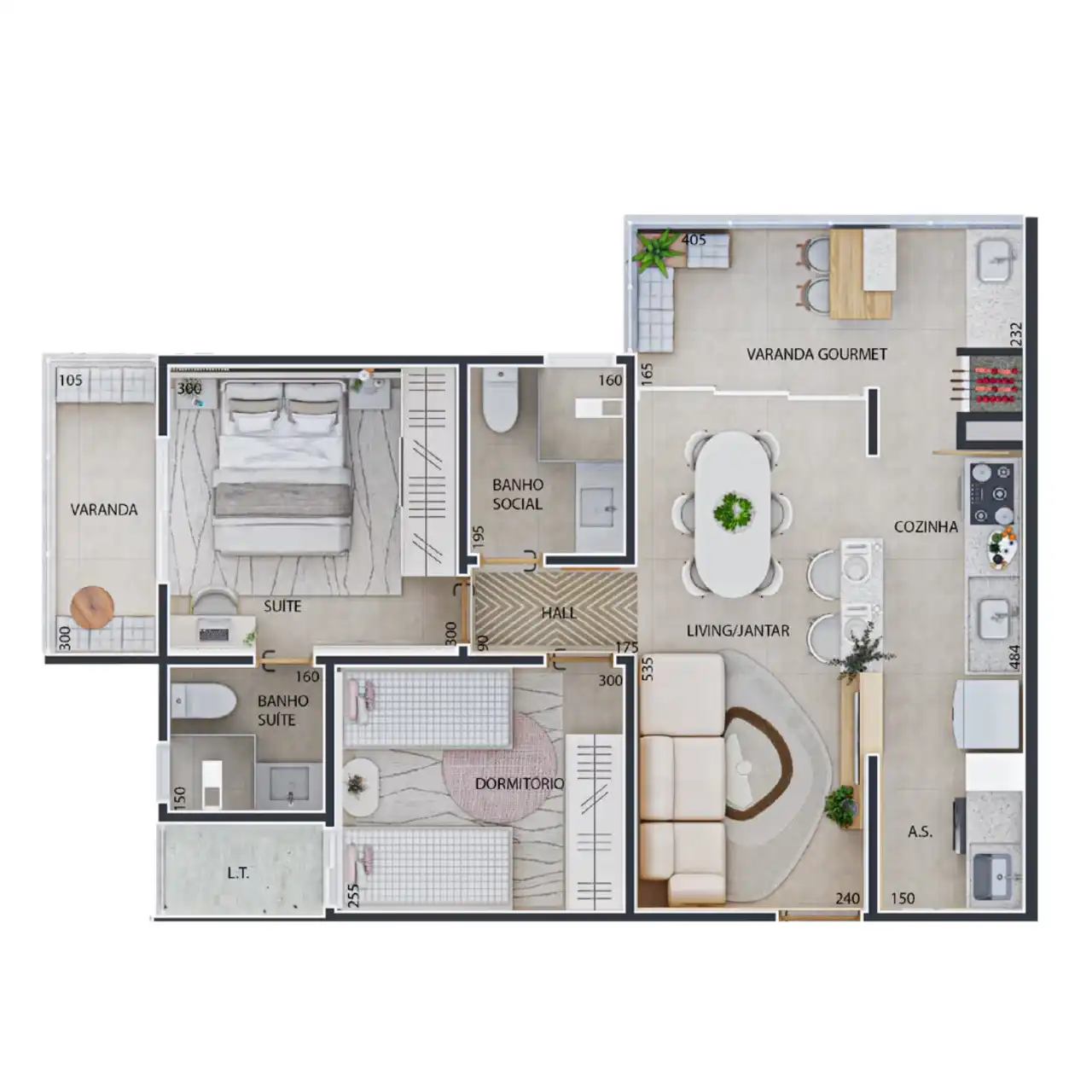 Planta 63m²