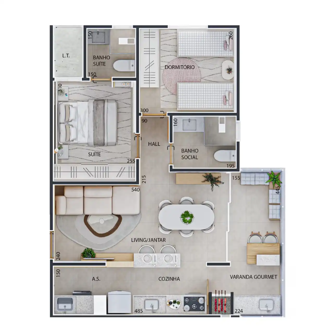 Planta 60m²