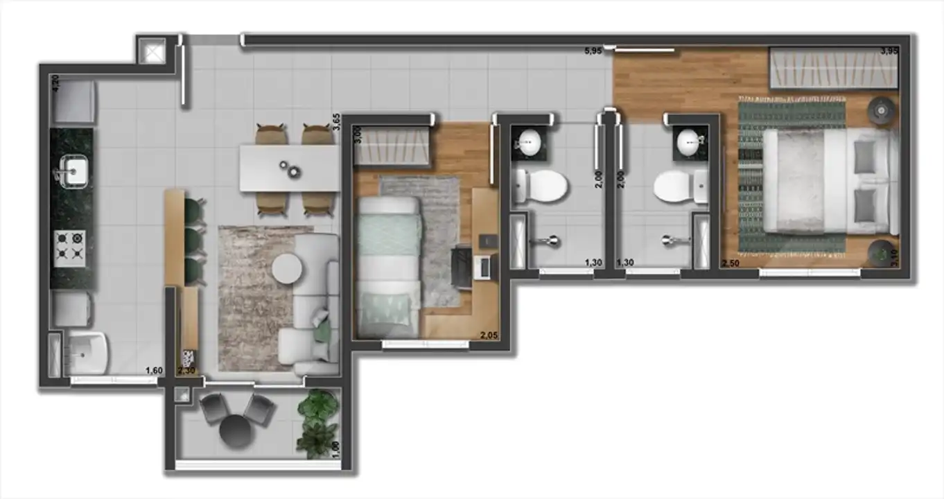 Apartamento tipo - finais 07 e 08