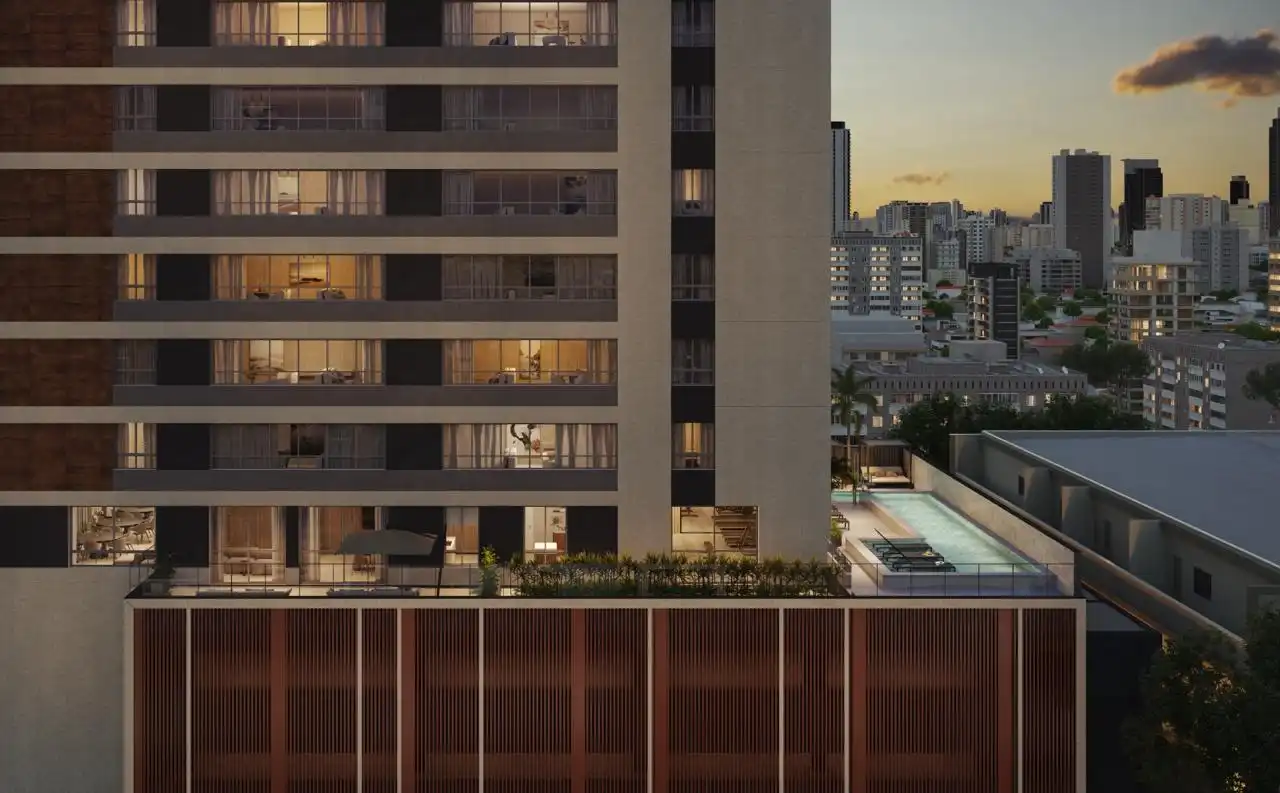 Perspectiva da fachada - Apartamento à venda no The Place com 4 quartos e 143m²