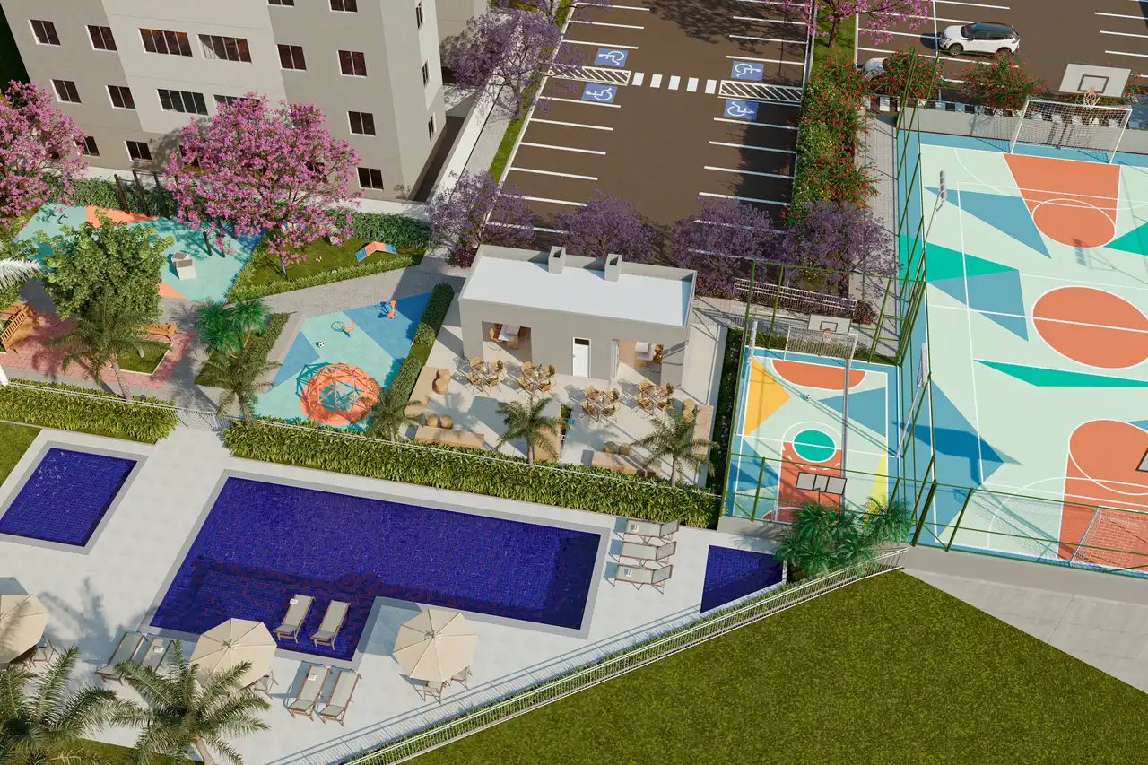 Lazer completo - Apartamento à venda no Reserva dos Buritis - T4 com 1 quarto e 48m²