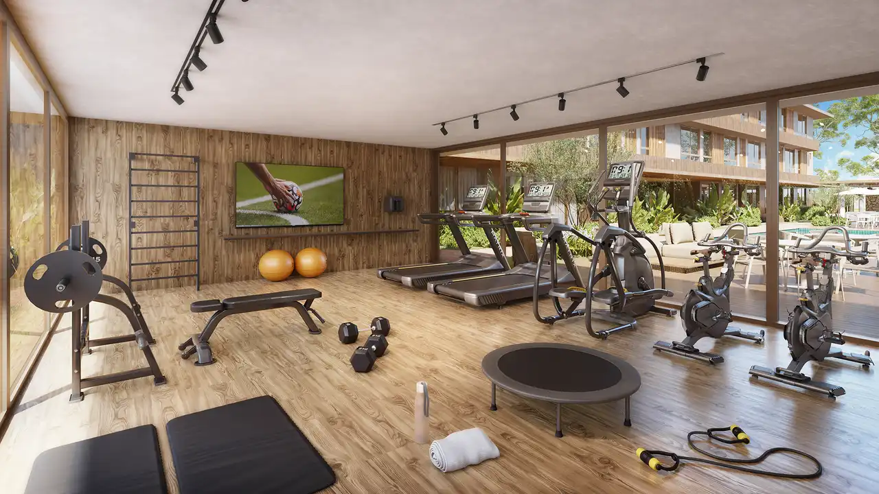 Academia - Apartamento à venda no Poème Itacimirim, com 2 quartos e 93m²