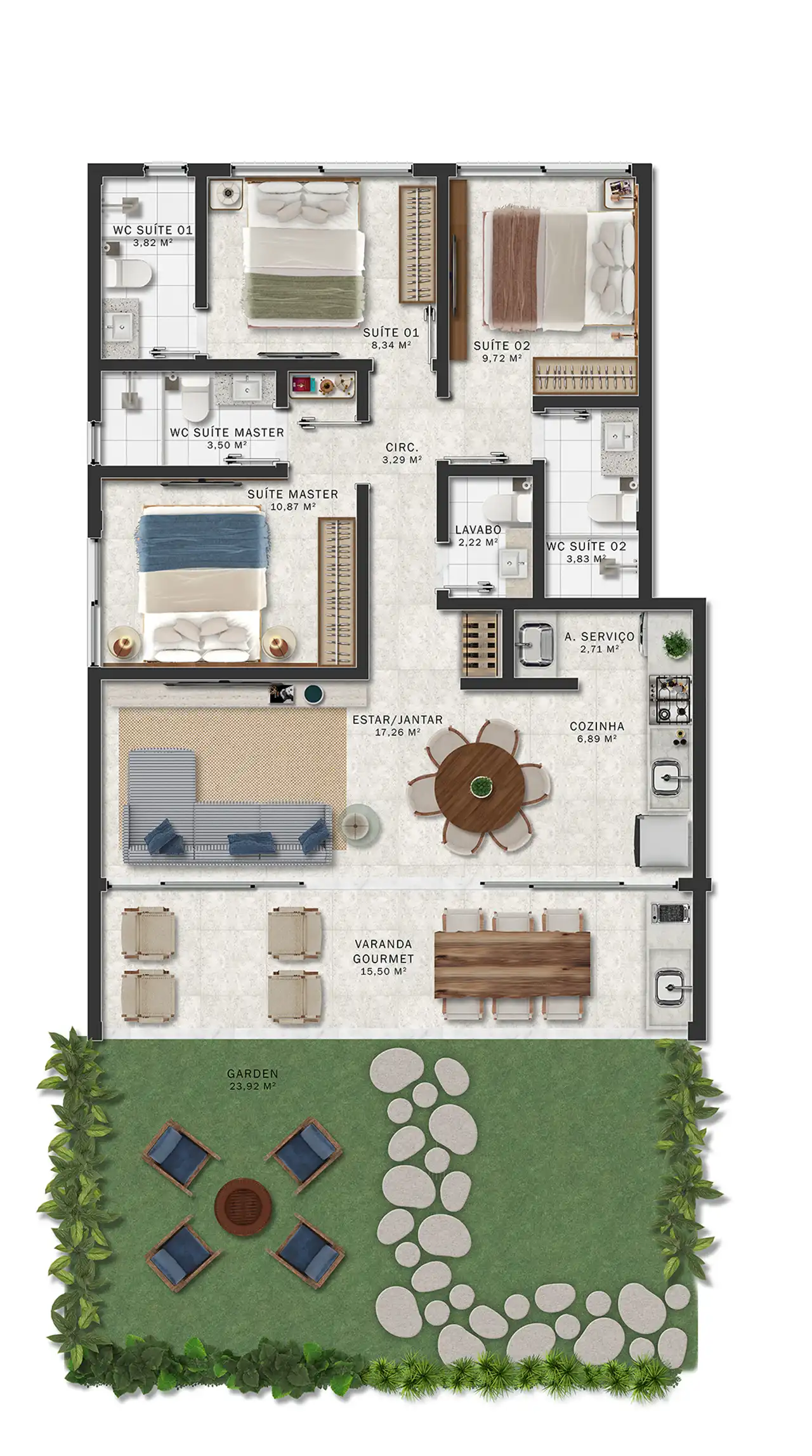Planta -  - Robson Cunha Imóveis
