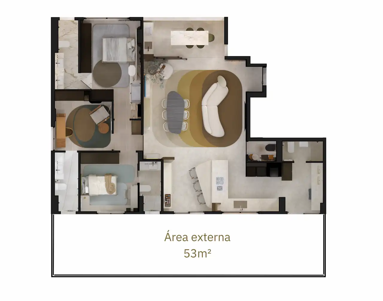 Apartamento, 3 quartos, 134 m² - Foto 1