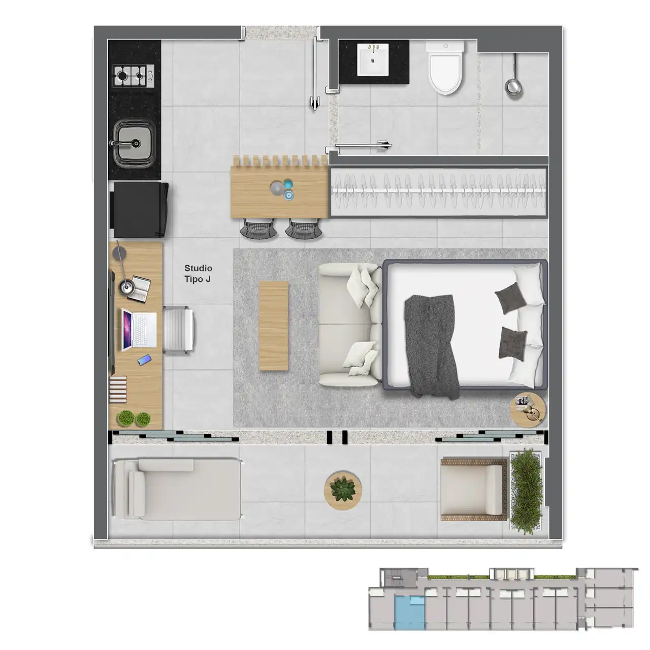 Planta -  - Robson Cunha Imóveis