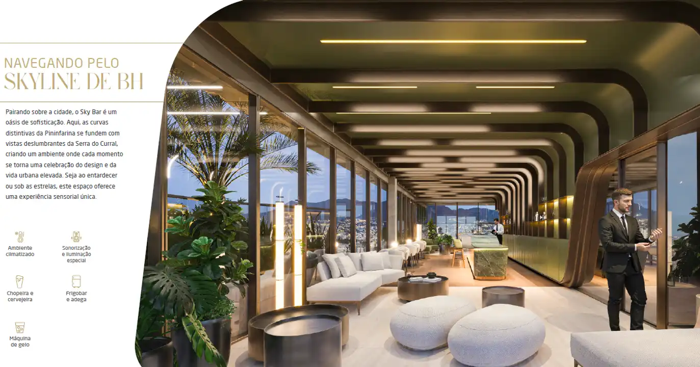 fotos - Apartamento à venda no Savassi by Pininfarina, com 1 quarto e 60m²