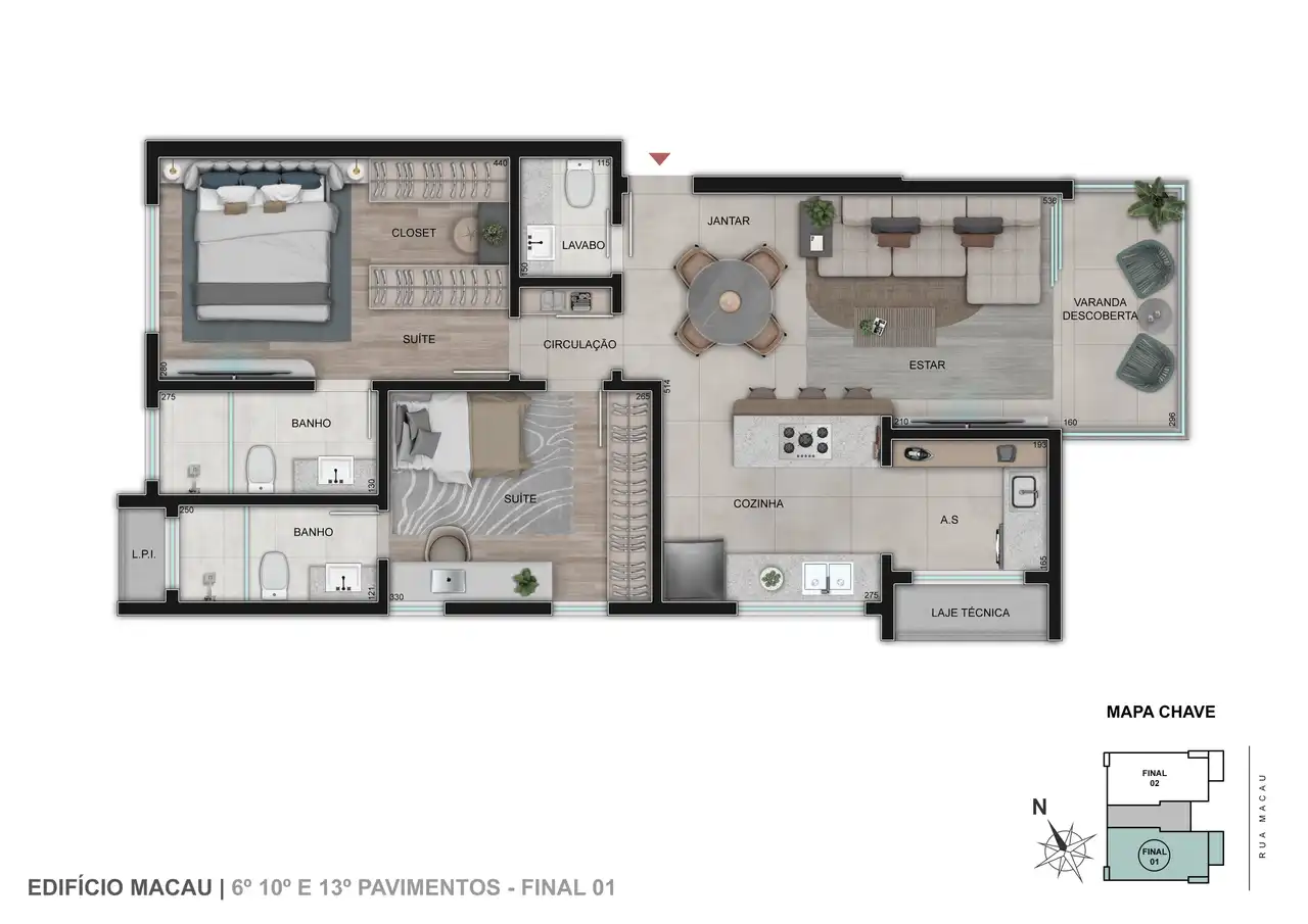 Planta -  - Única Consultoria Imobiliária