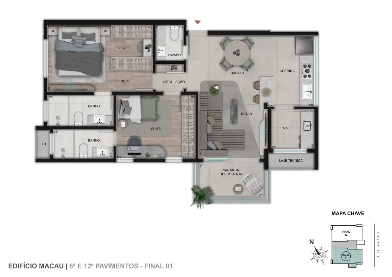 Planta -  - Única Consultoria Imobiliária