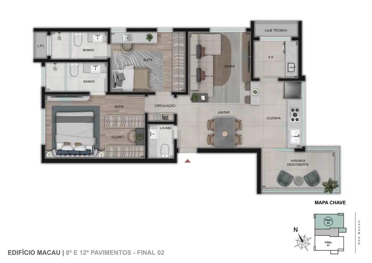 Planta -  - Única Consultoria Imobiliária
