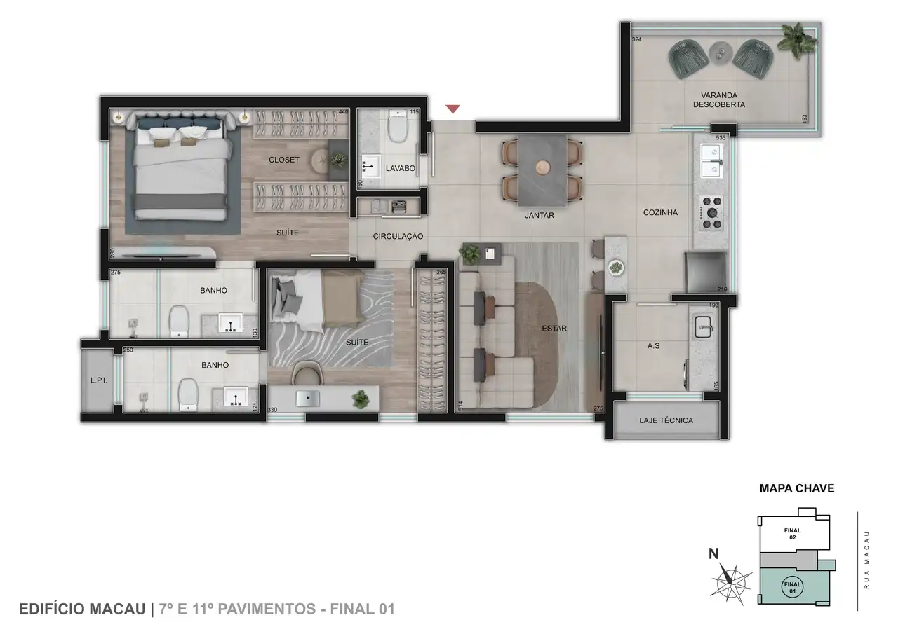 Planta -  - Única Consultoria Imobiliária