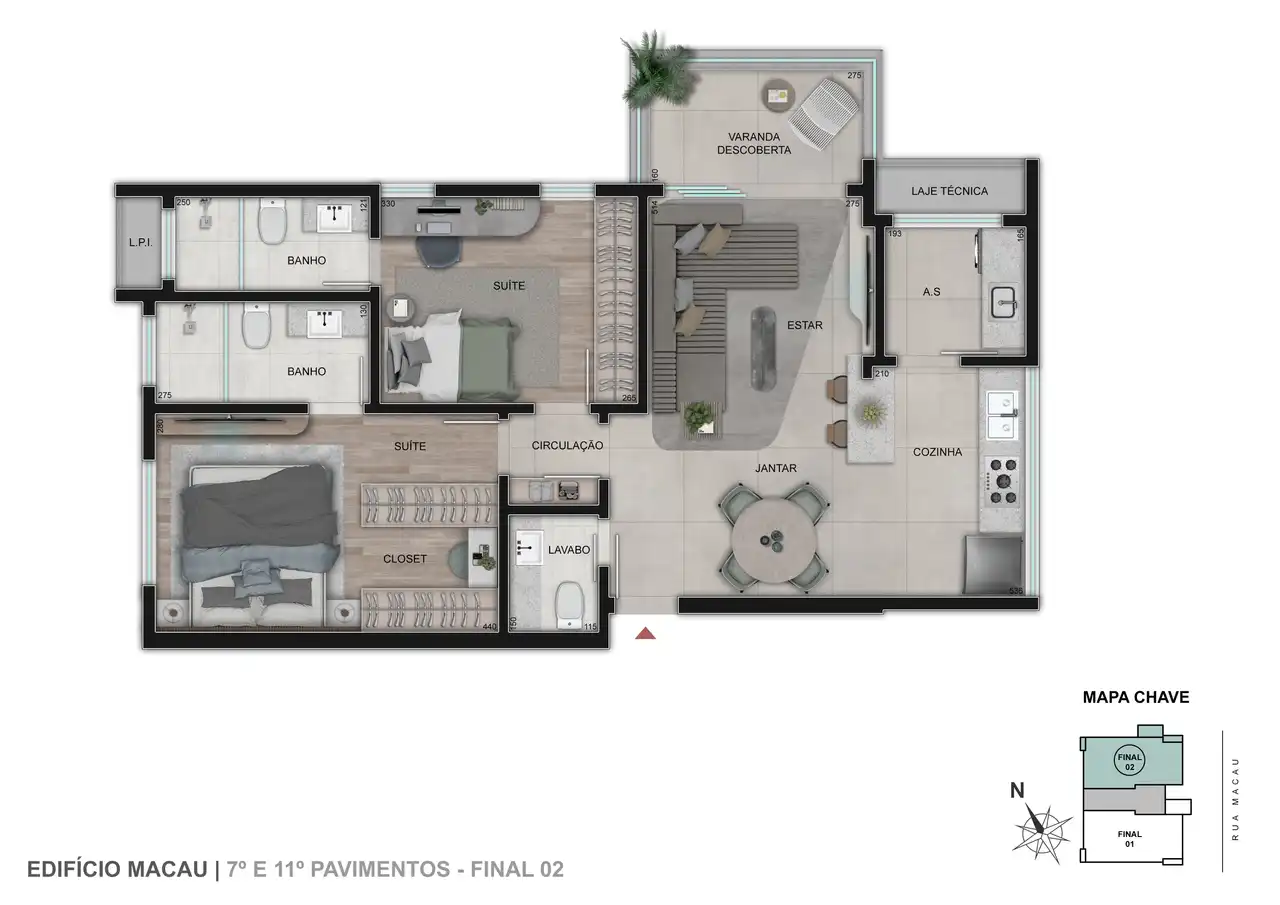 Planta -  - Única Consultoria Imobiliária