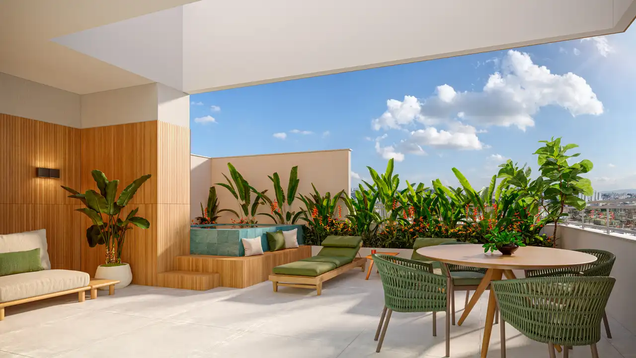 SPA no rooftop - Apartamento à venda no Be Easy com 1 quarto e 25m²