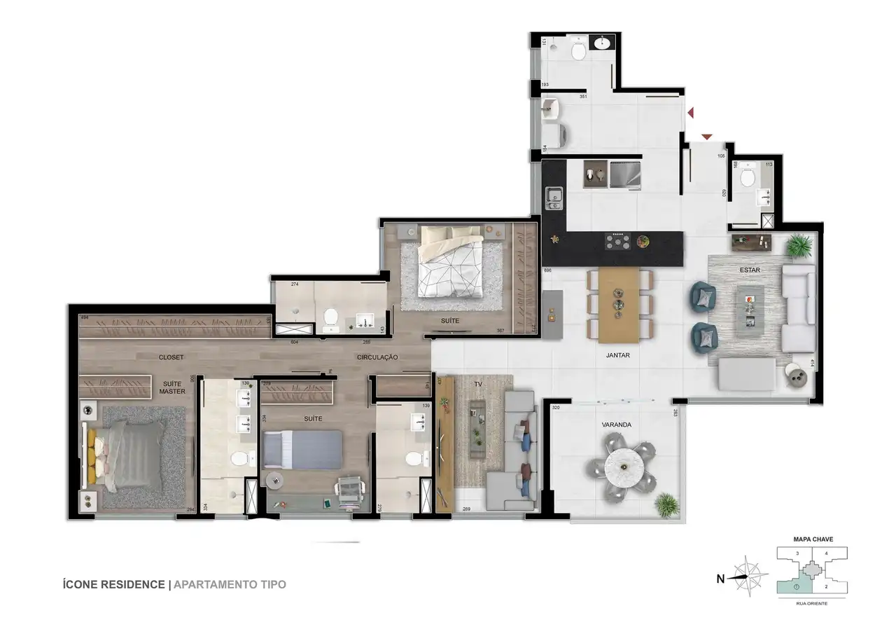 Apartamento de 3 quartos, 138m² no bairro Mangabeiras, em Belo Horizonte | Eu Corretor
