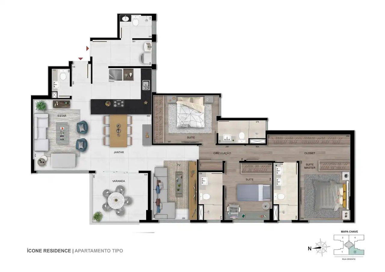 Apartamento de 3 quartos, 138m² no bairro Mangabeiras, em Belo Horizonte | Eu Corretor