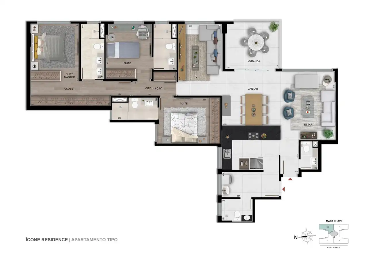 Apartamento de 3 quartos, 138m² no bairro Mangabeiras, em Belo Horizonte | Eu Corretor
