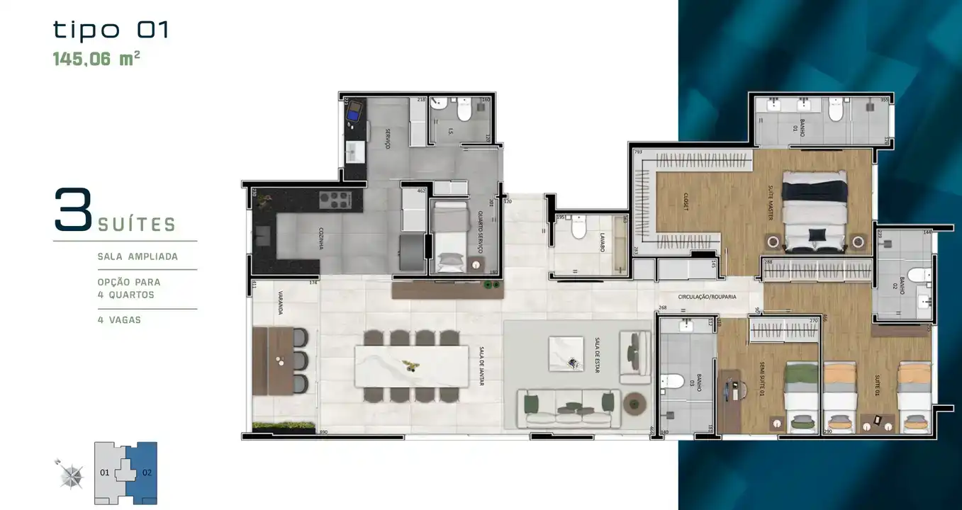 Planta -  - STARK IMÓVEIS