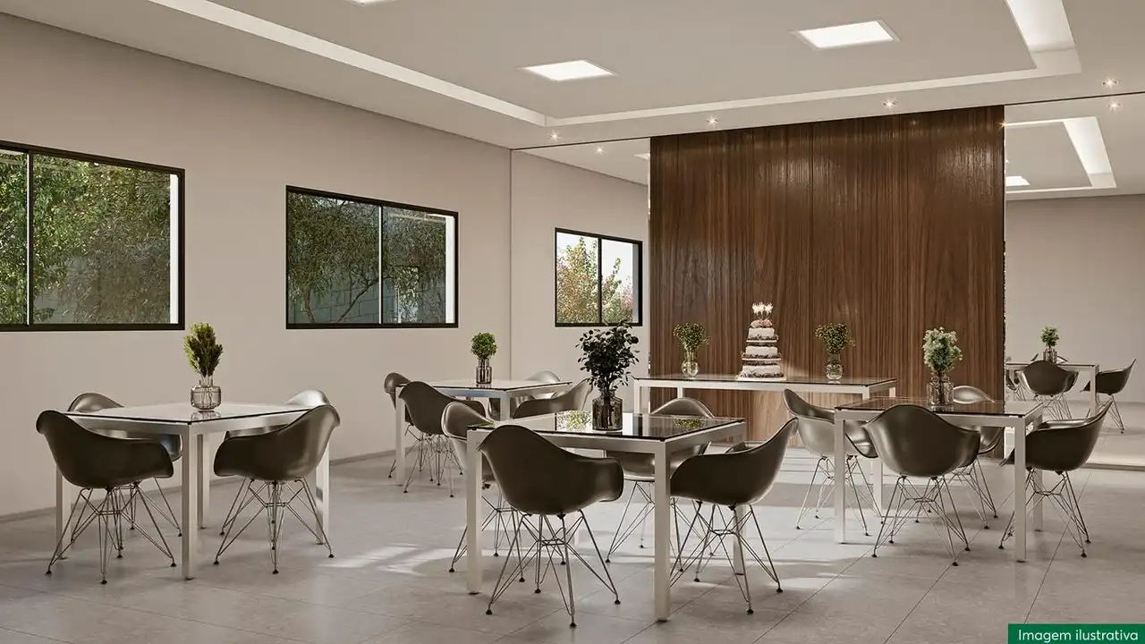 Salão de Festas - Apartamento à venda no Mirante do Castelo, com 2 quartos e 43m²