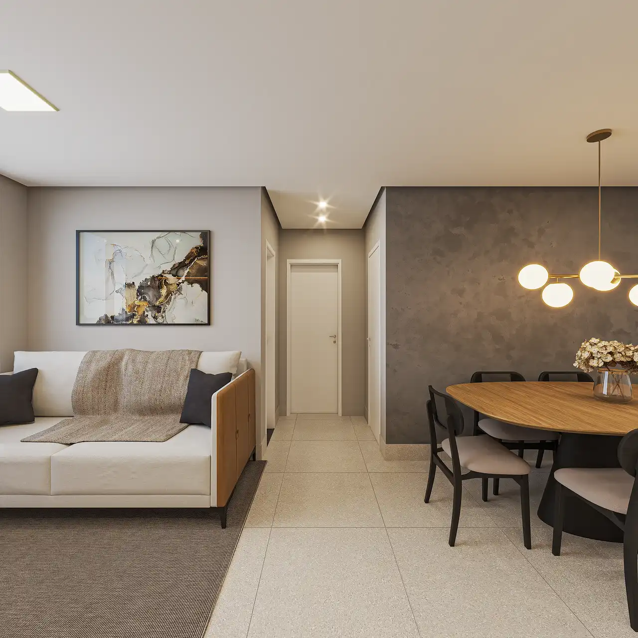 Sala de estar - Apartamento à venda no Júlio Borges, com 2 quartos e 142m²