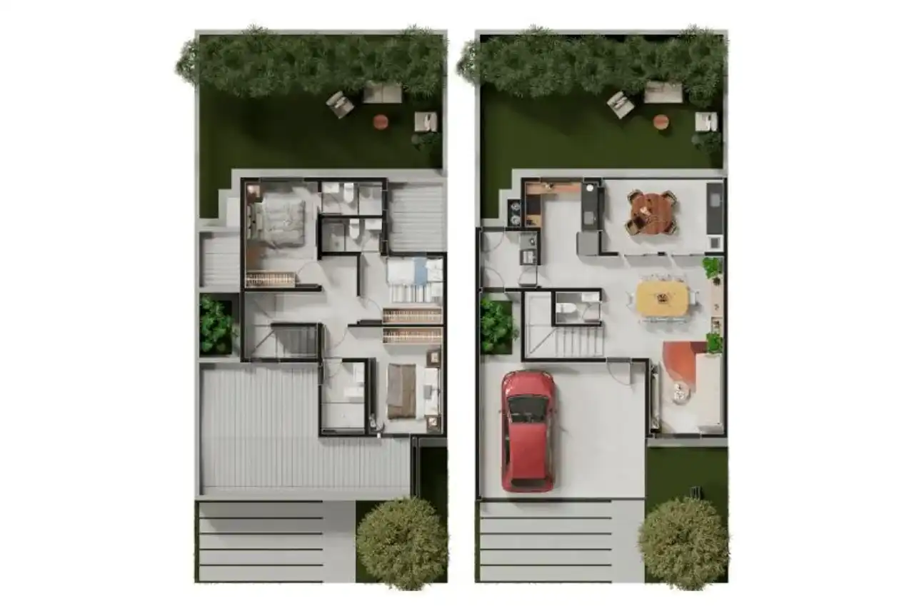 Planta tipo - 3 quartos