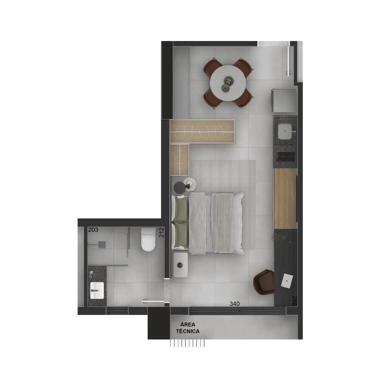 Casa, 1 quarto, 27 m² - Foto 21