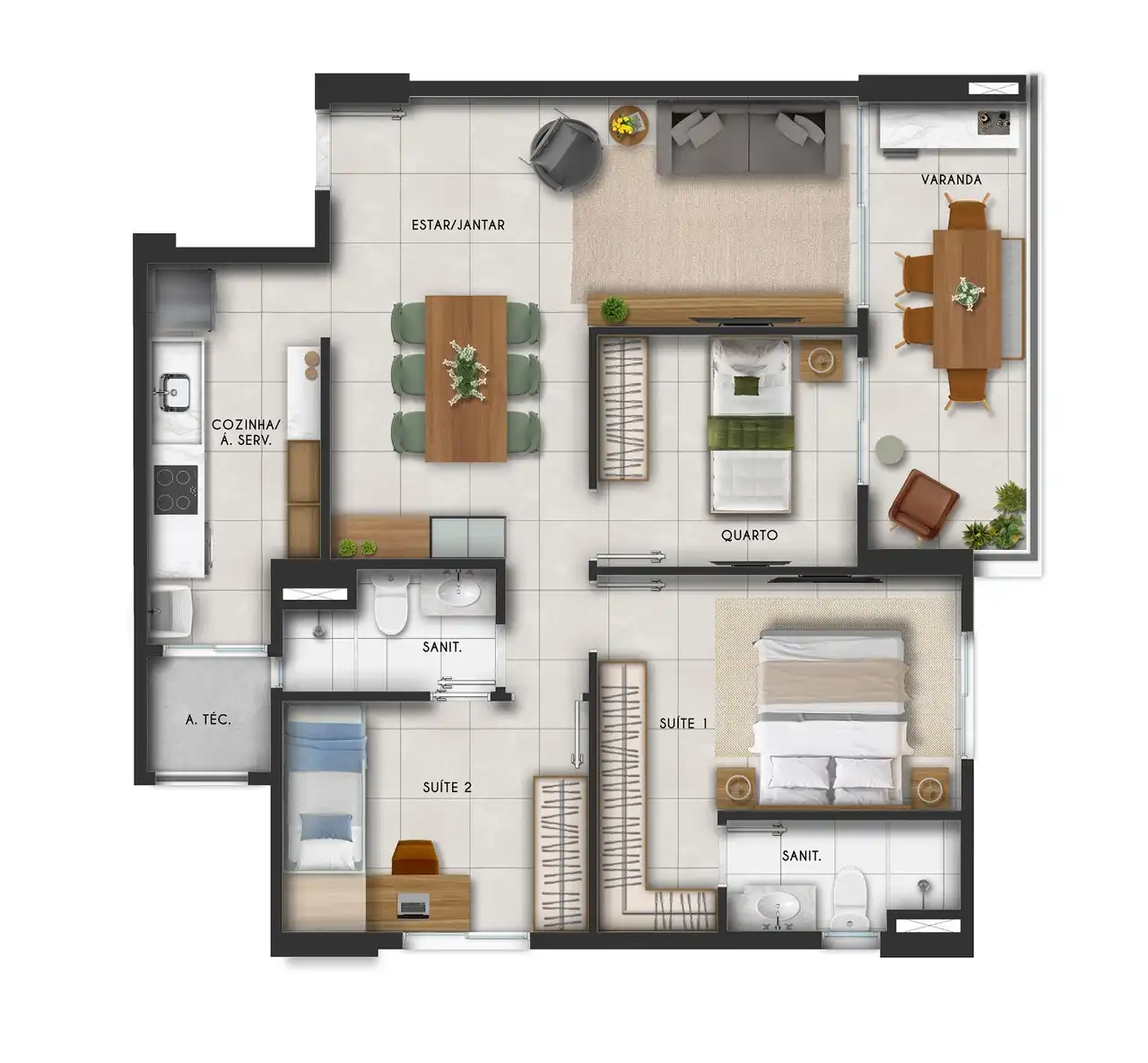 Planta -  - Robson Cunha Imóveis