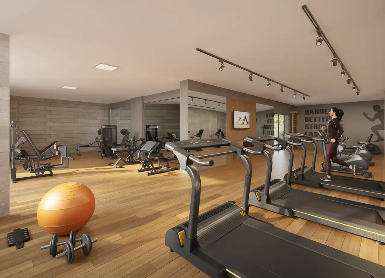 Academia - Apartamento à venda no Flora Residencias, com 2 quartos e 69m²