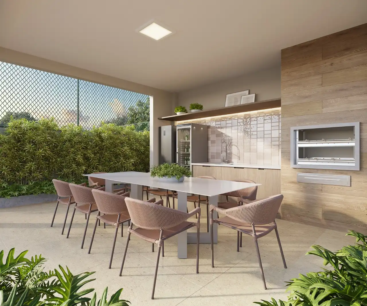 Espaço Gourmet + Churrasqueira - Apartamento à venda no Flora Residencias, com 2 quartos e 69m²