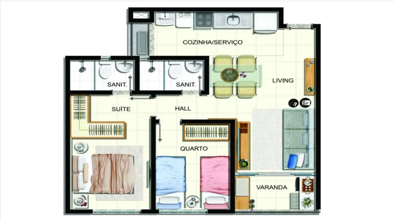 Planta -  - Robson Cunha Imóveis
