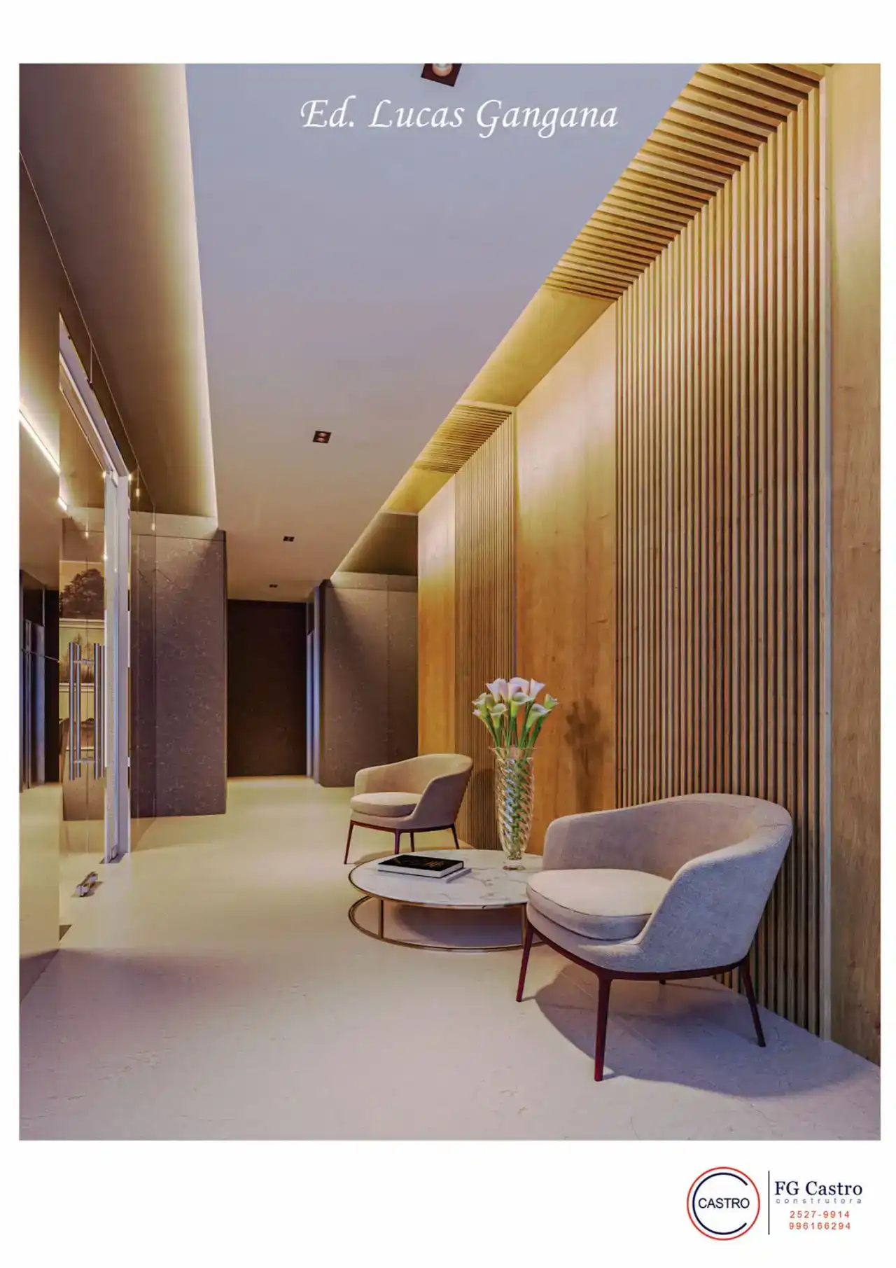 Hall de entrada - Apartamento à venda no Lucas Gangana com 3 quartos e 75m²
