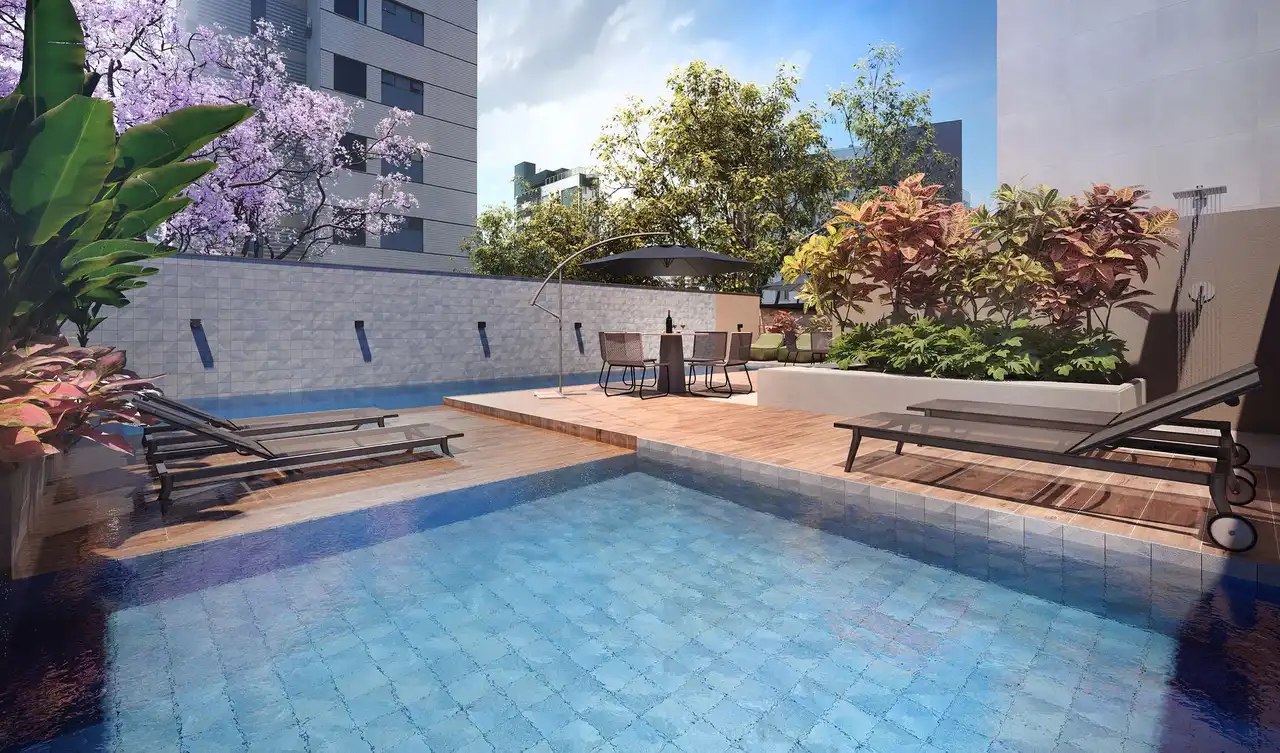Piscina com prainha - Cobertura à venda no Borghese com 3 quartos e 160m²