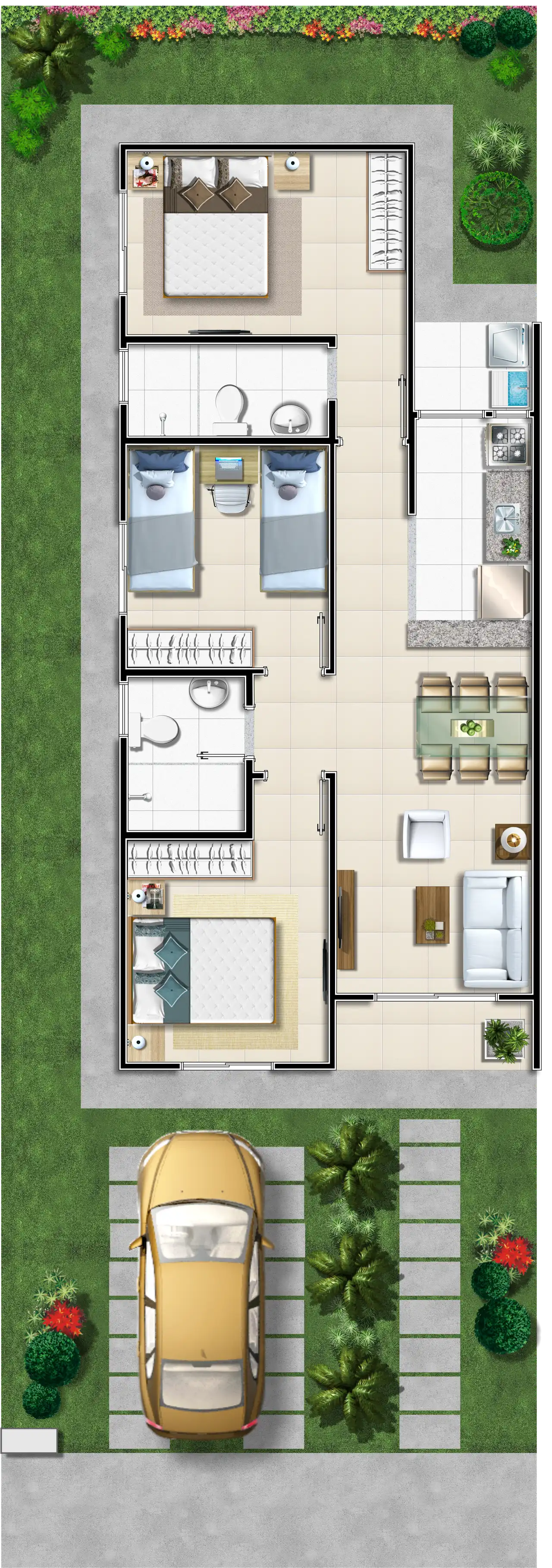 Planta -  - Robson Cunha Imóveis