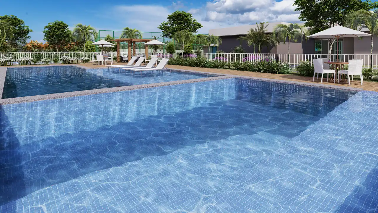 Piscina - Apartamento à venda no Duo Residencial das Árvores, com 0 quartos e 47m²