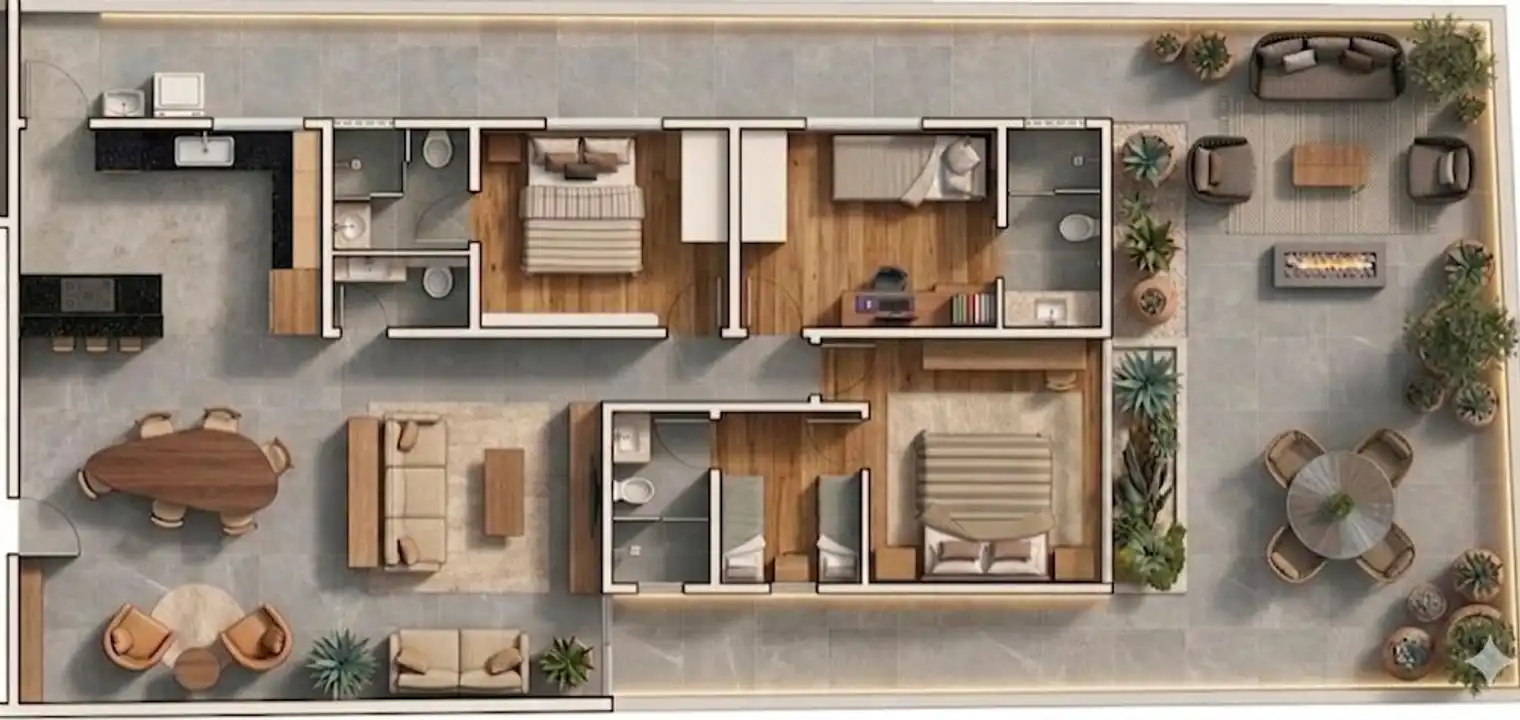 Planta -  - The Hub • Inteligência Imobiliária