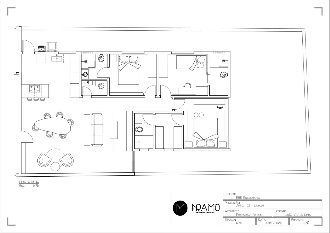 Apartamento, 3 quartos, 96 m² - Foto 1