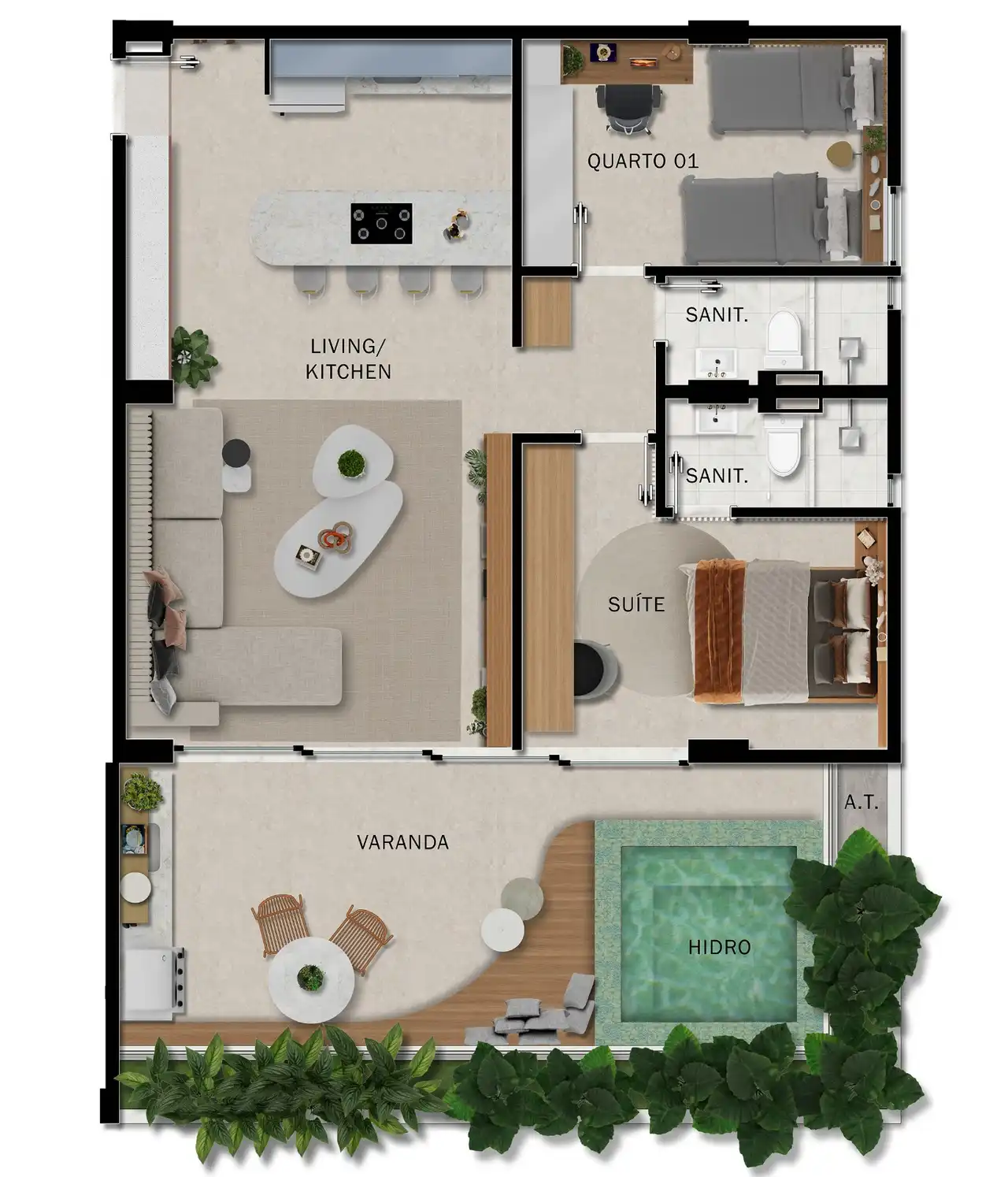 Planta -  - Robson Cunha Imóveis