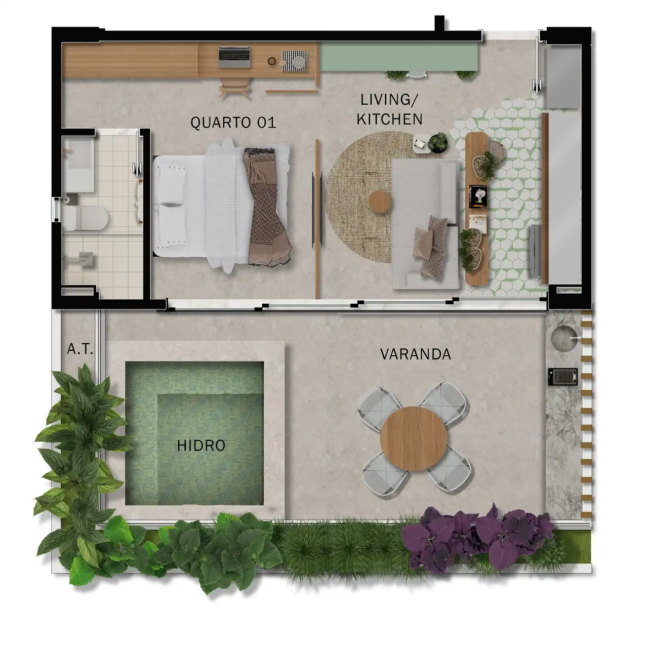 Planta -  - Robson Cunha Imóveis