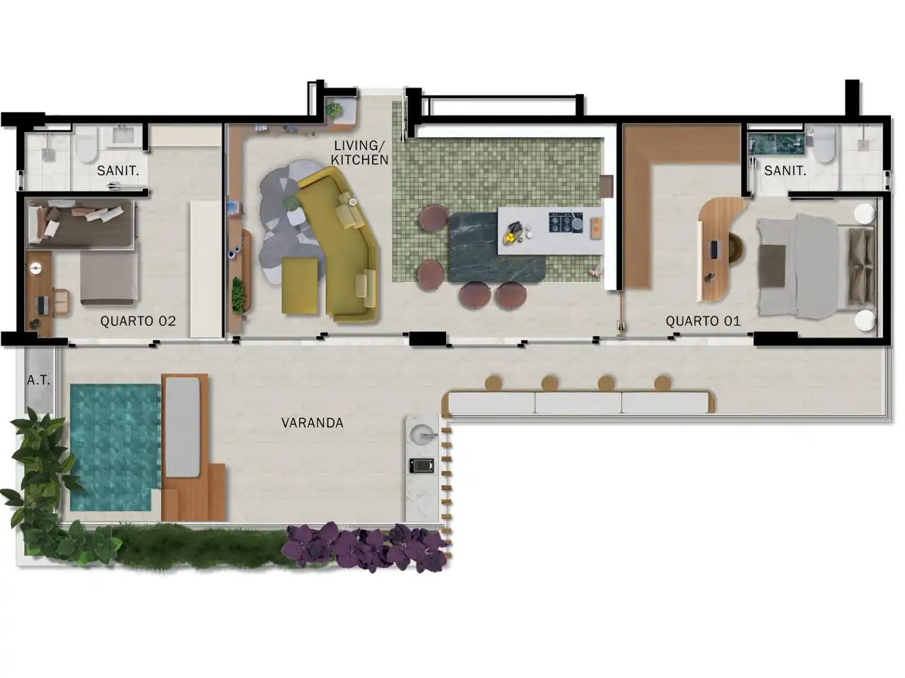 Planta -  - Robson Cunha Imóveis