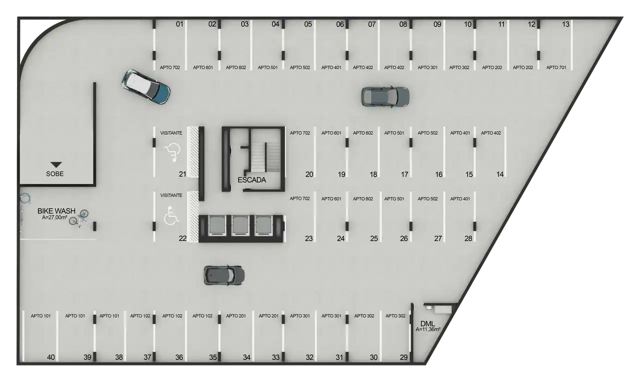 Garagem -  1º subsolo