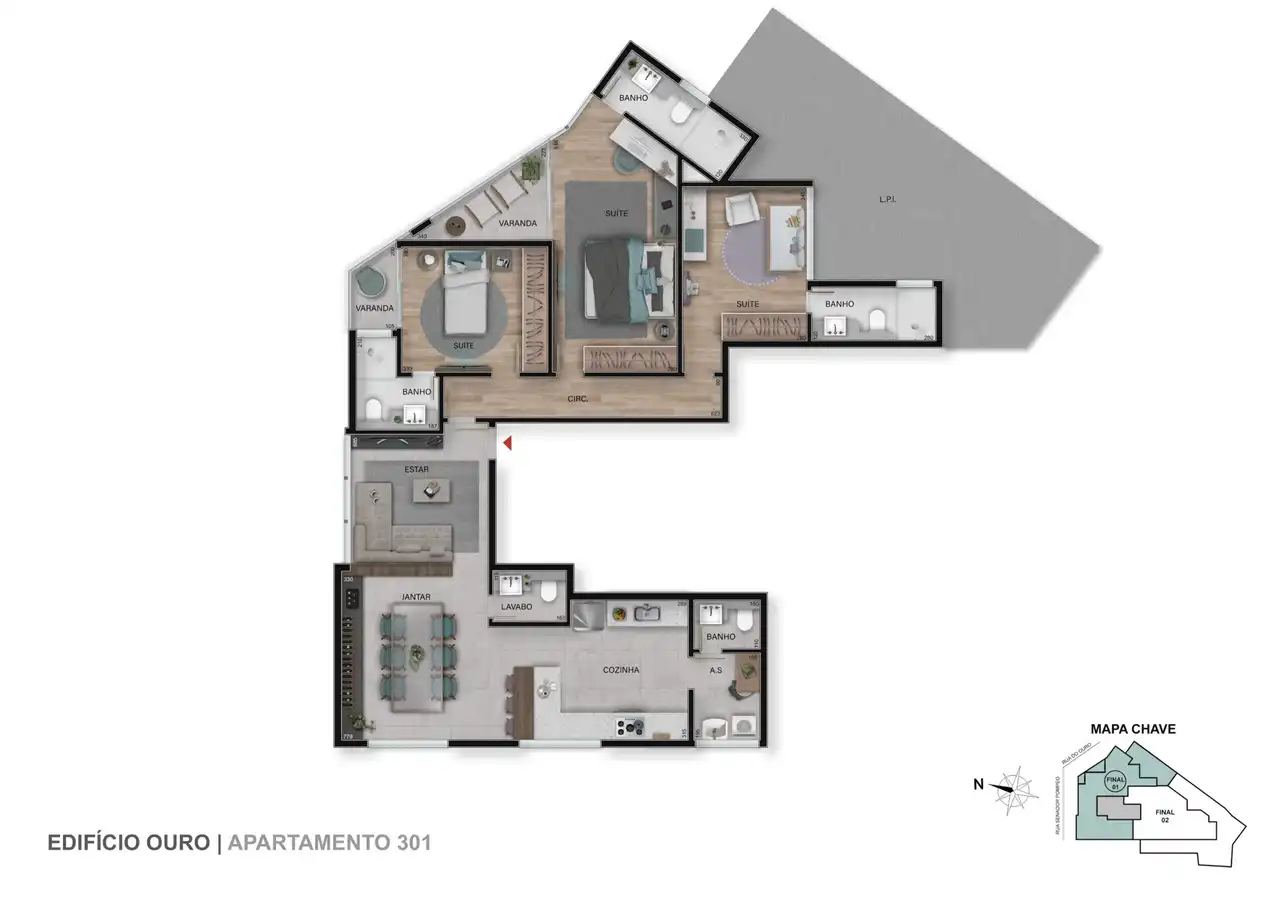 Apartamento de 3 quartos, 101m² no bairro Serra, em Belo Horizonte | Eu Corretor