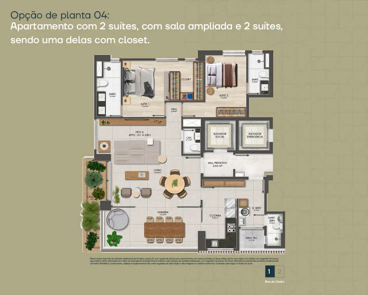 Planta -  - Robson Cunha Imóveis