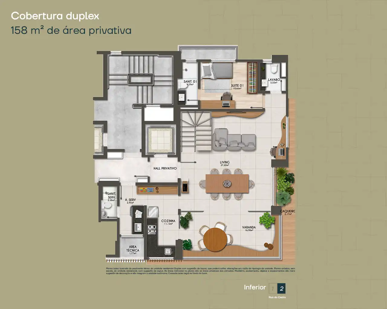 Planta -  - Robson Cunha Imóveis