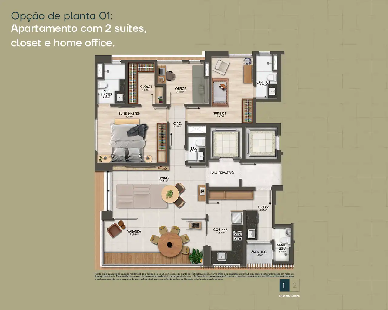 Planta -  - Robson Cunha Imóveis
