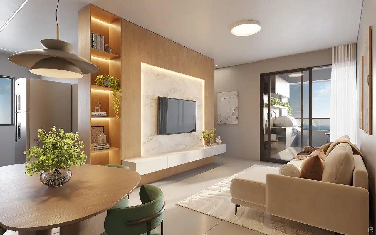 Sala de estar - Apartamento Garden à venda no Jardins da Nascente com 3 quartos e 146m²