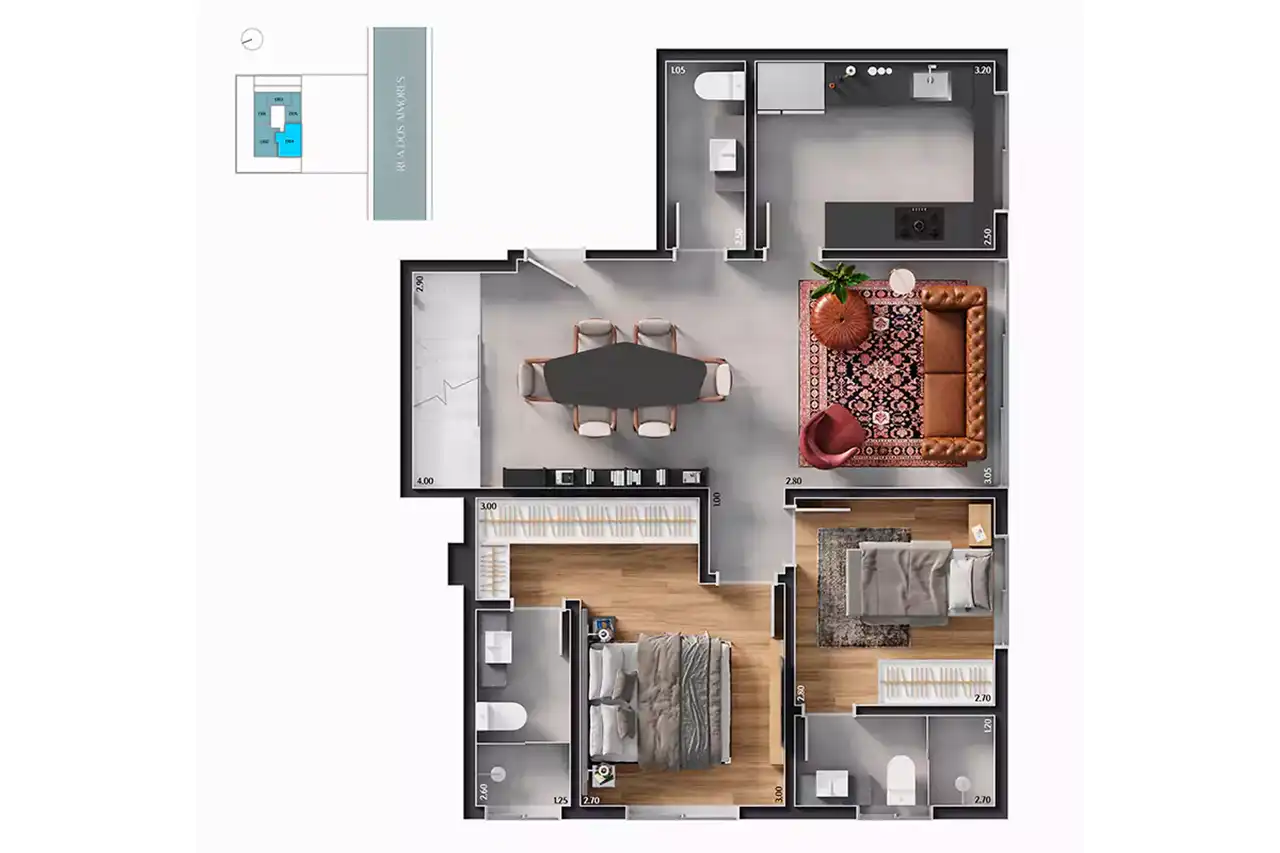 Planta -  - VERSALHES IMÓVEIS