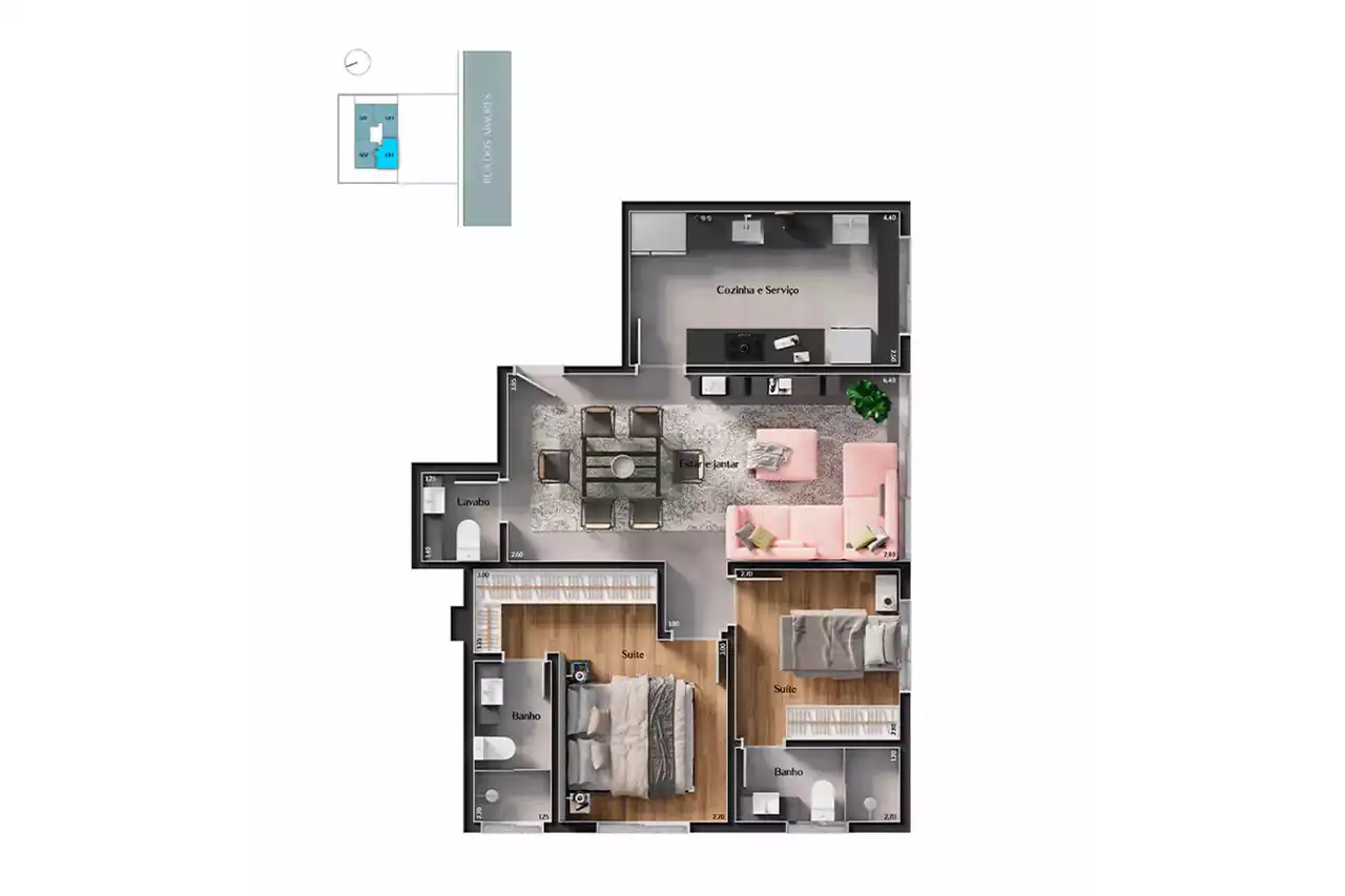 Planta -  - VERSALHES IMÓVEIS