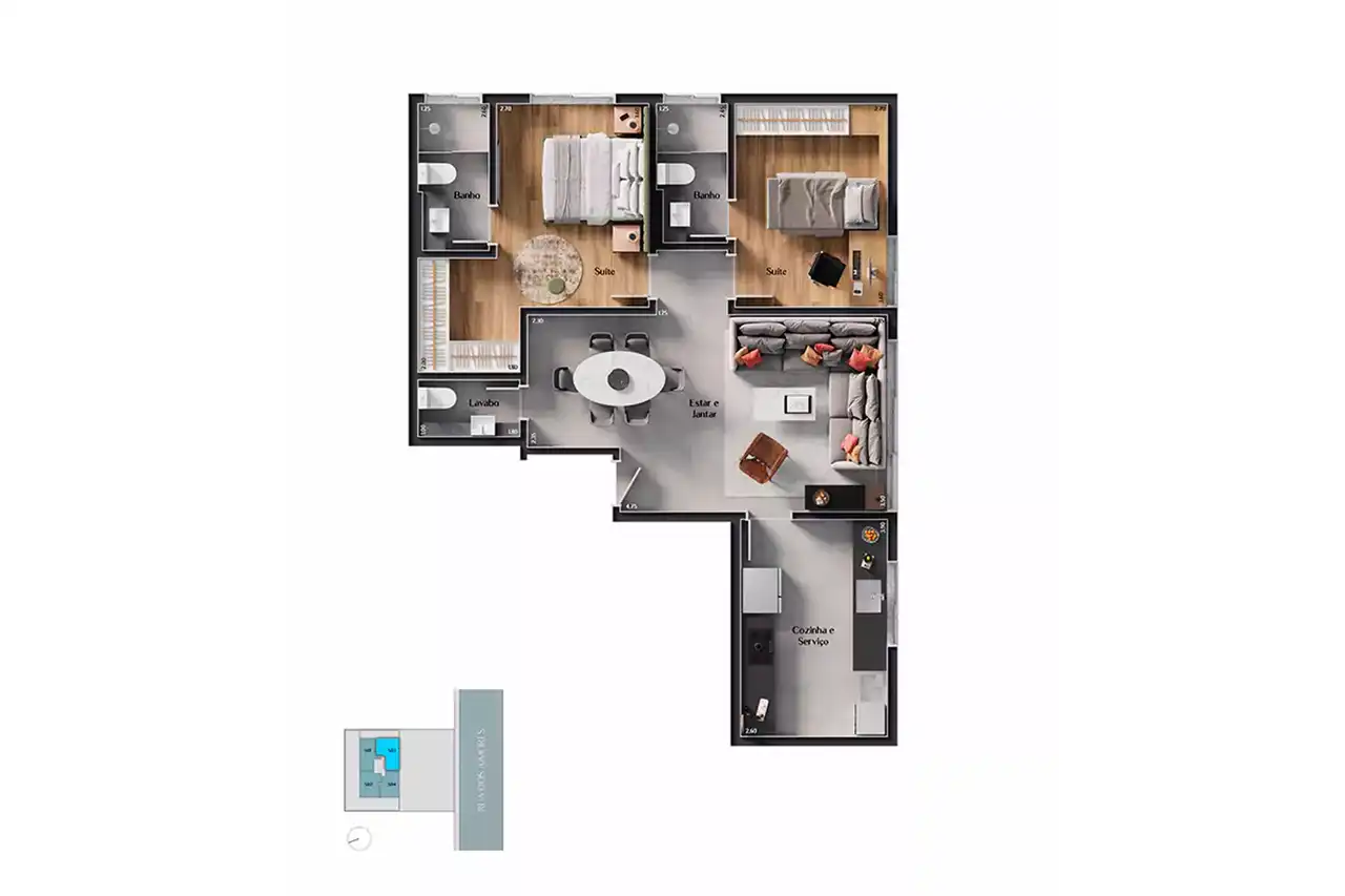 Planta -  - VERSALHES IMÓVEIS