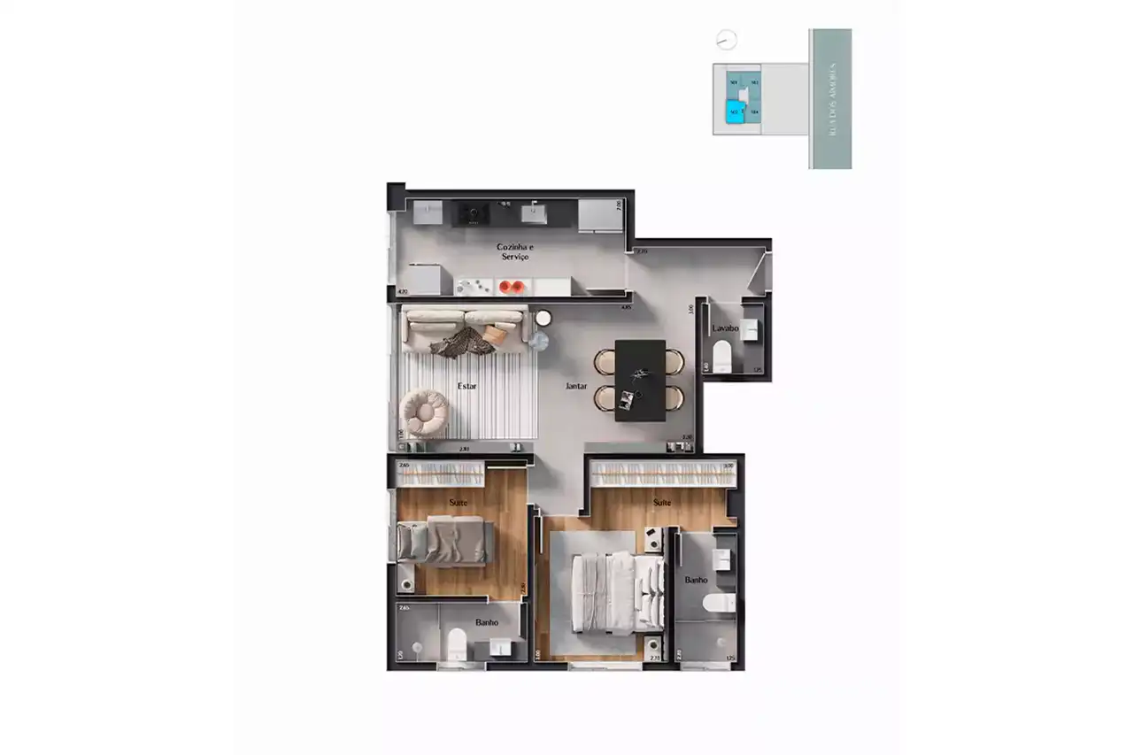 Planta -  - VERSALHES IMÓVEIS