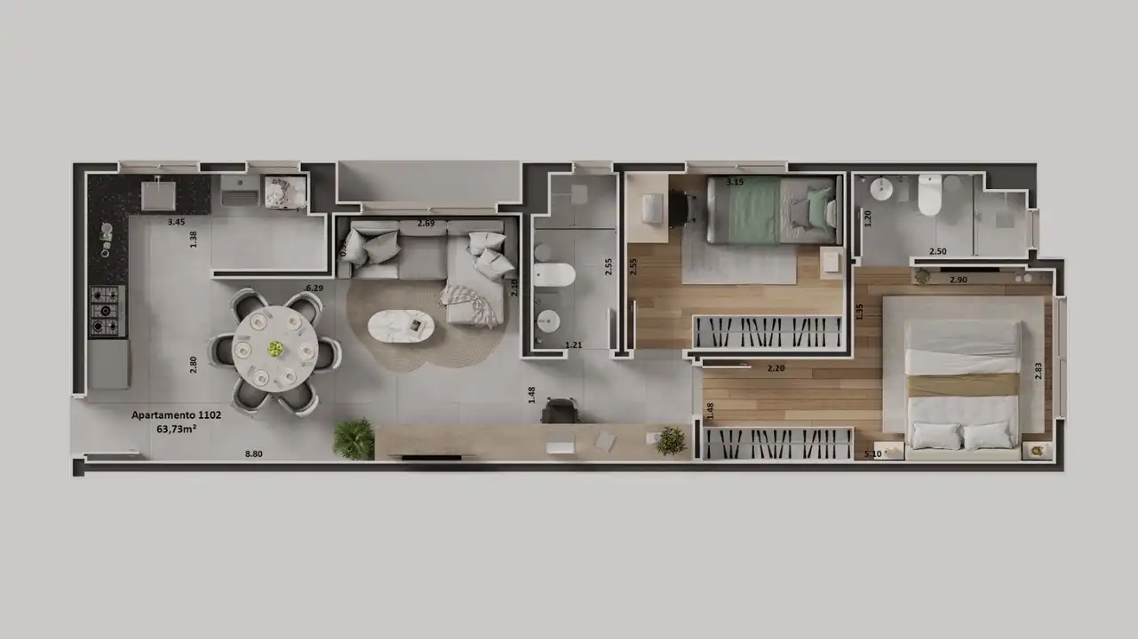 Planta -  - Única Consultoria Imobiliária