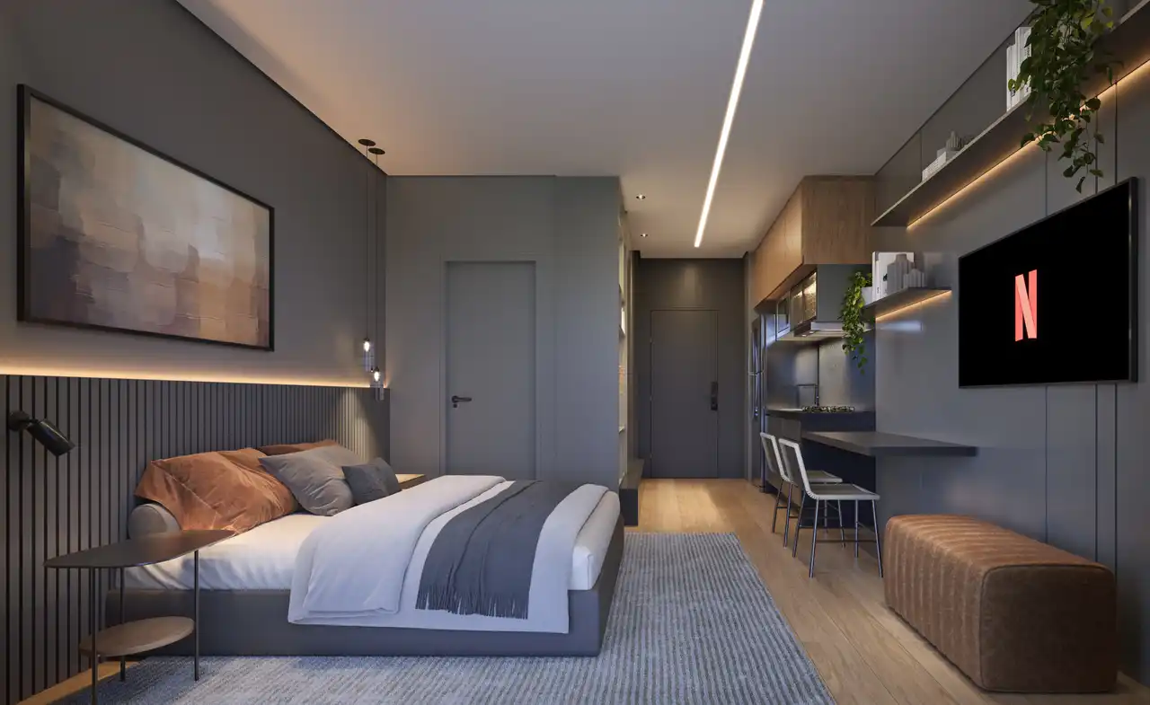 Apartamento à venda no Walk Lourdes com 1 quarto e 28m² - Indikey Imob
